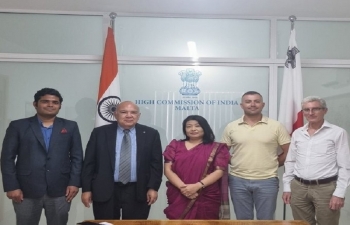High Commissioner met members of Maltese delegation for 46th session of the UNESCO World Heritage Committee, to be held in New Delhi from July 21-31, 2024.